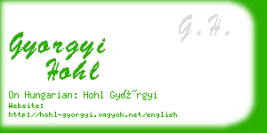 gyorgyi hohl business card